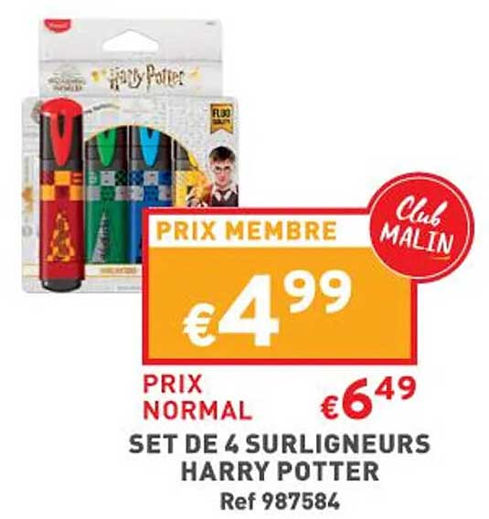 4 surligneurs harry potter