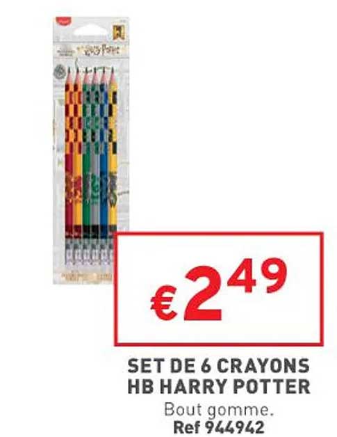 6 crayons hb harry potter
