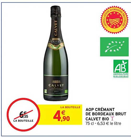 Aop Crémant De Bordeaux Brut Calvet Bio