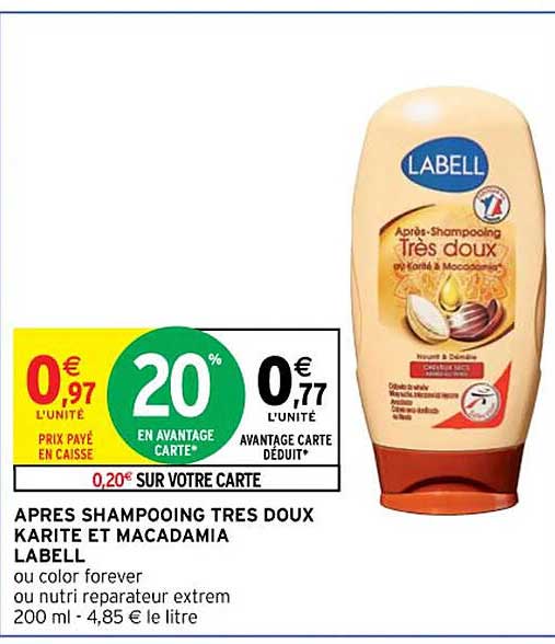 apres shampooing tres dous karite et macadamia labell