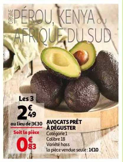 avocat prêt à déguster