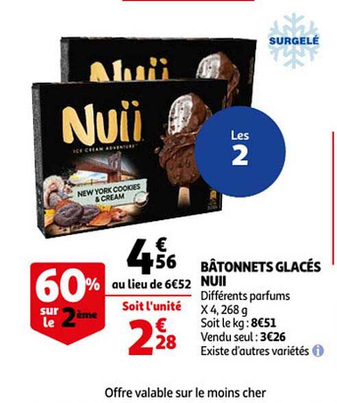 Bâtonnets Glacés Nuii