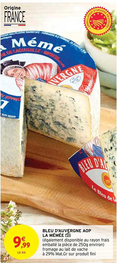 bleu d'auvergne aop la mémée