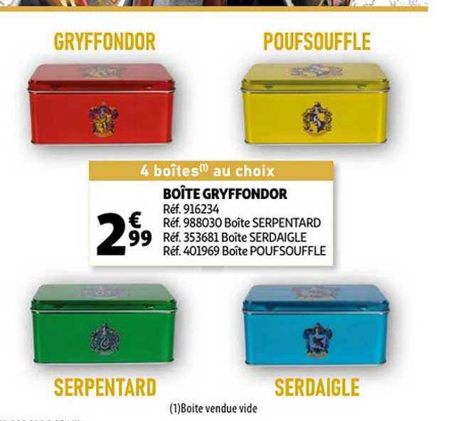 boîtes gryffondor