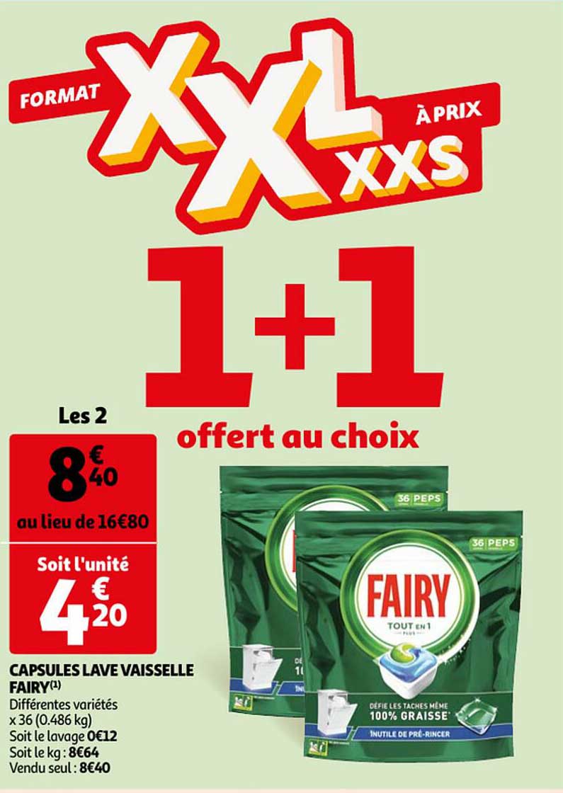 capsules lave vaiselle fairy