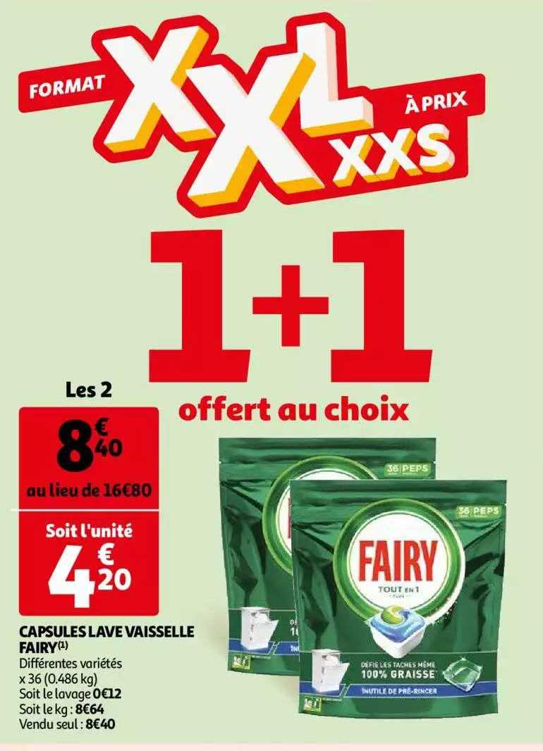 capsules lave vaisselle fairy