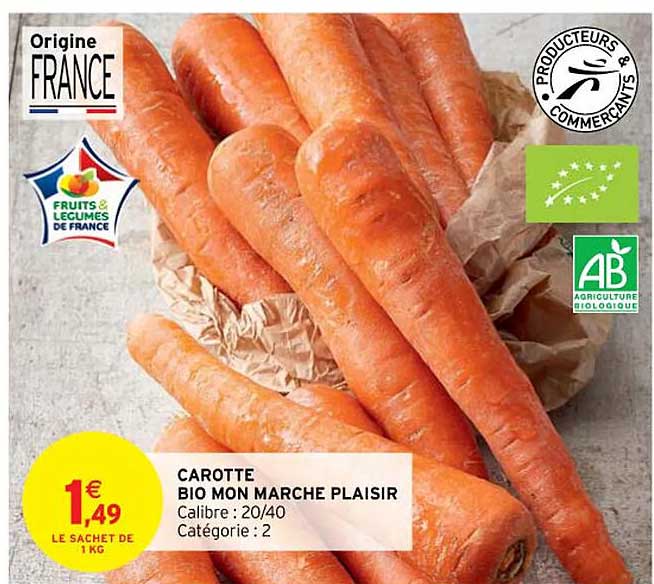 carotte bio mon marche plaisir