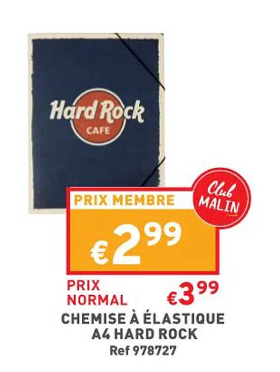chemise ài élastique a4 hard rock