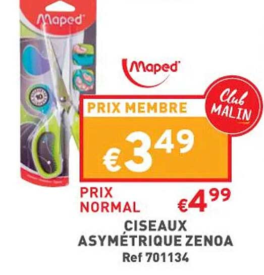 ciseaux asymétrique zenoa