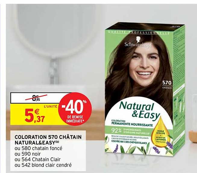 Coloration 570 Châtain Natural & Easy