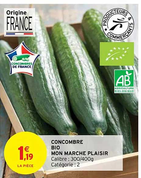concombre bio mon marche plaisir