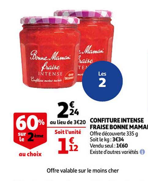 confiture intense fraise bonne maman