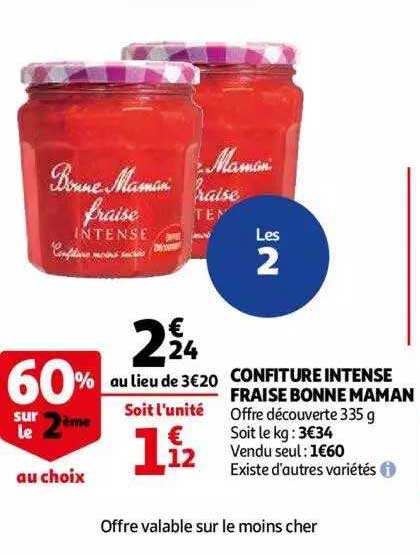 confiture intense fraise bonne maman