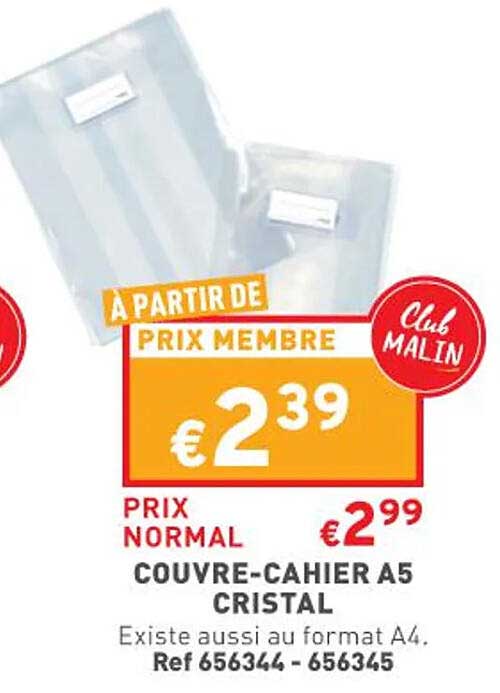Couvre-cahier A5 Cristal