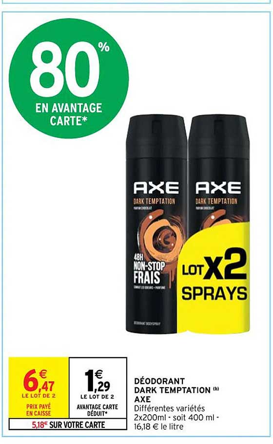 déodorant dark temptation axe
