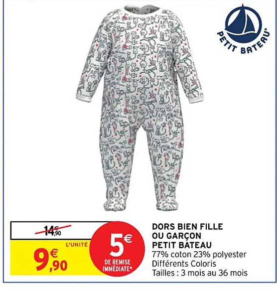 dors bien fille ou garçon petit bâteau