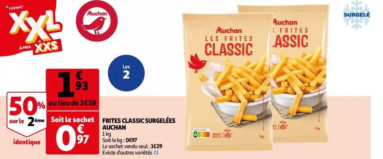 frites classics surgelées auchan