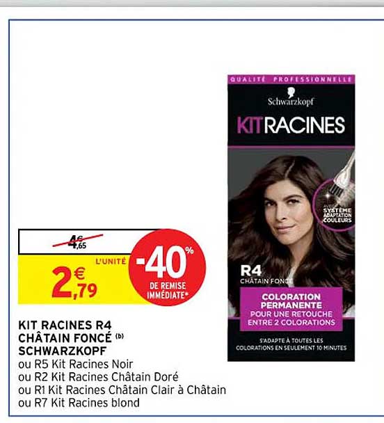 kit racines r4 châtain foncé schwarzkopf
