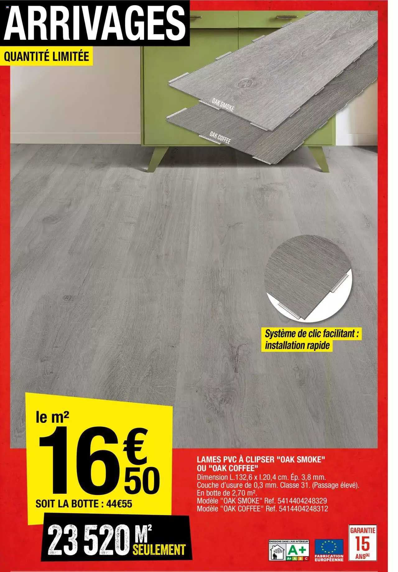 Lames Pvc & Clipser "oak Smoke" Ou "oak Coffe"