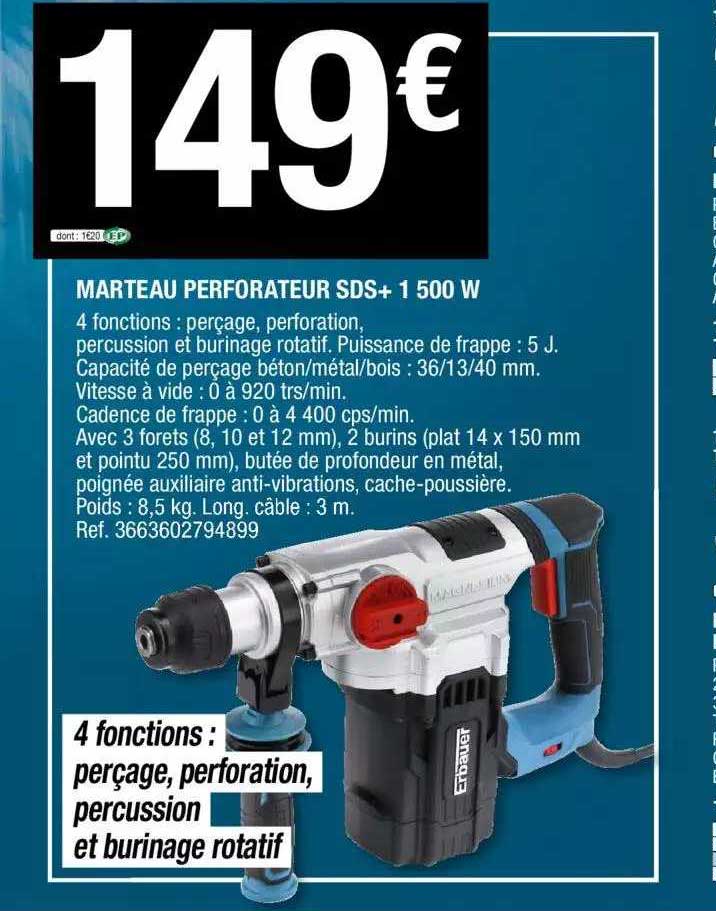 marteau perforateur sds + 1500w
