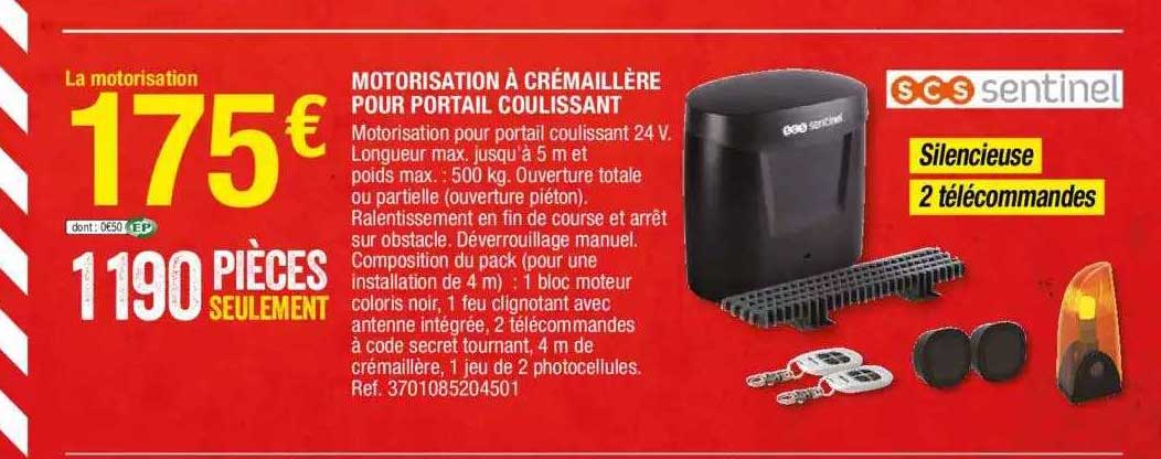 Motorisation à Crémaillère Pour Portail Coulissant