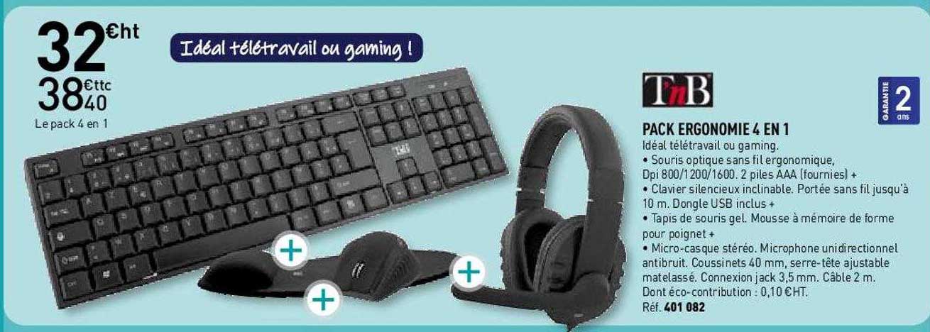 pack ergonomie 4 en 1