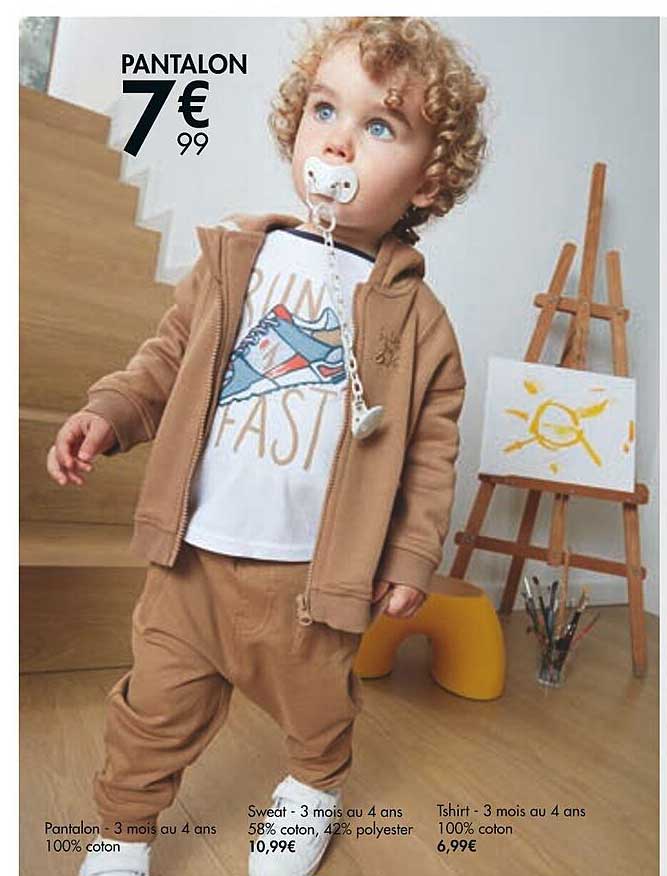 pantalon, sweat, tshirt 3 mois à 4 mois,