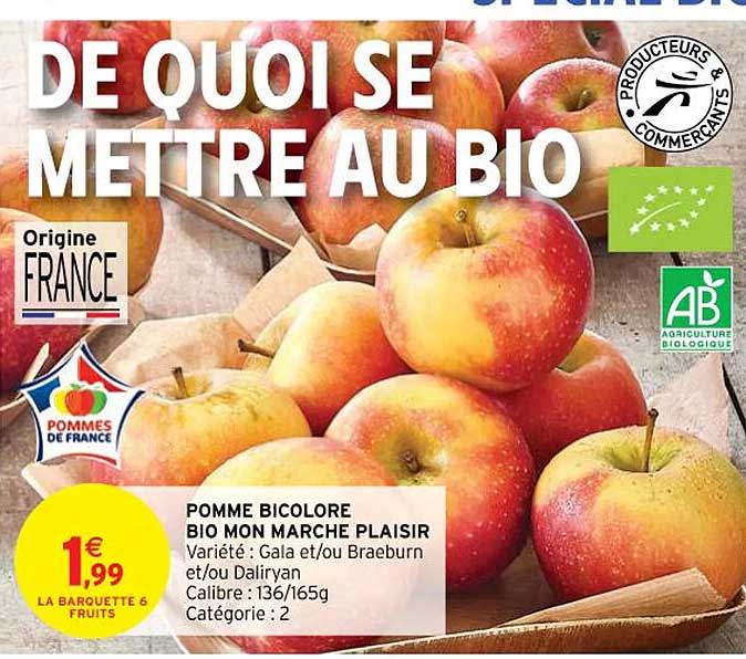 pommme bicolore bio mon marche plaisir