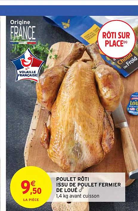 poulet rôti issu de poulet fermie de loué