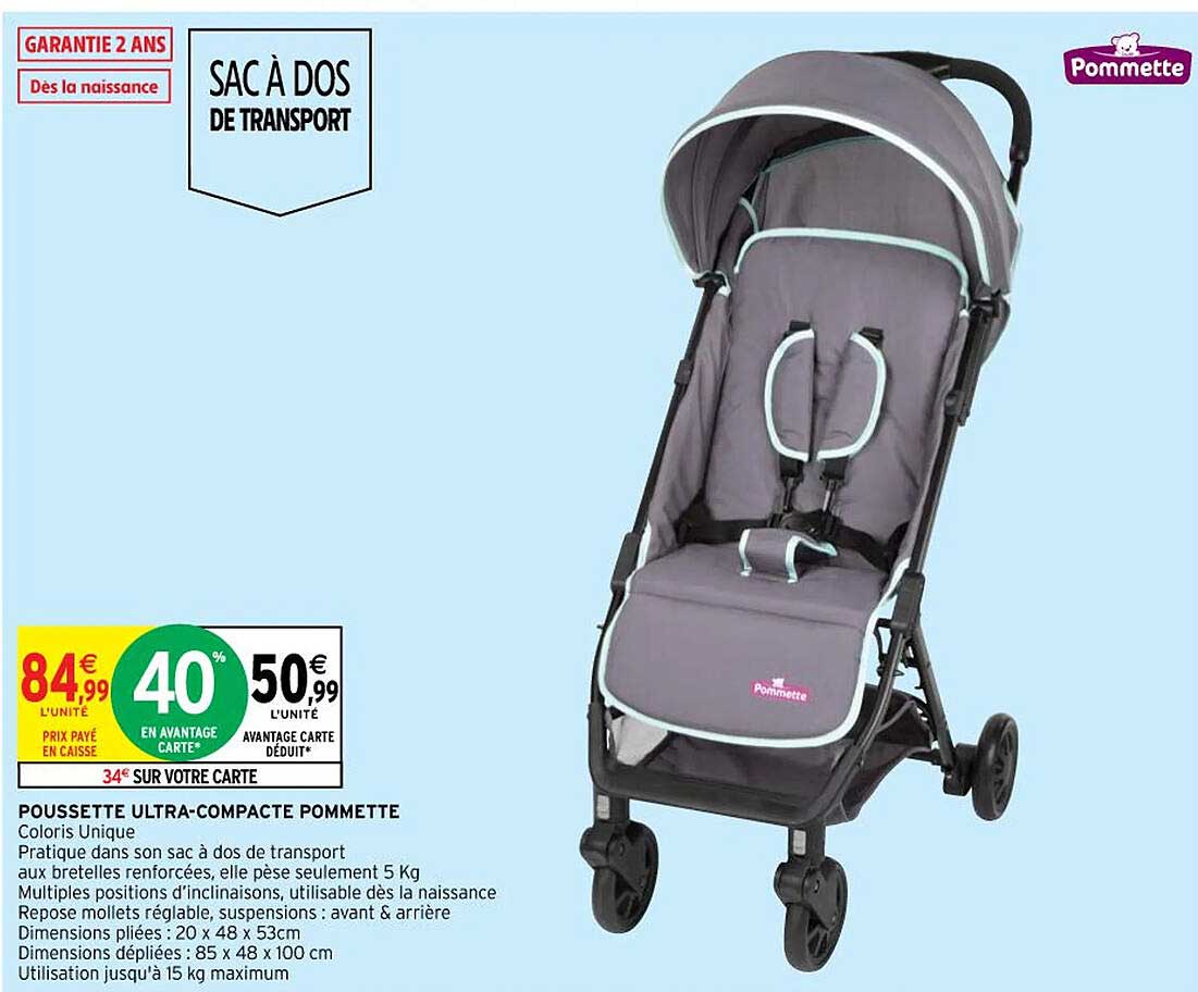 Pousette Ultra-compate Pommette