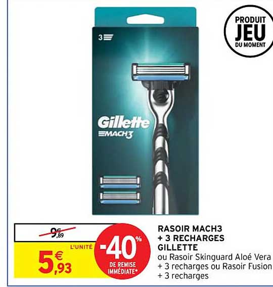 rasoir mach3 recharges gillete