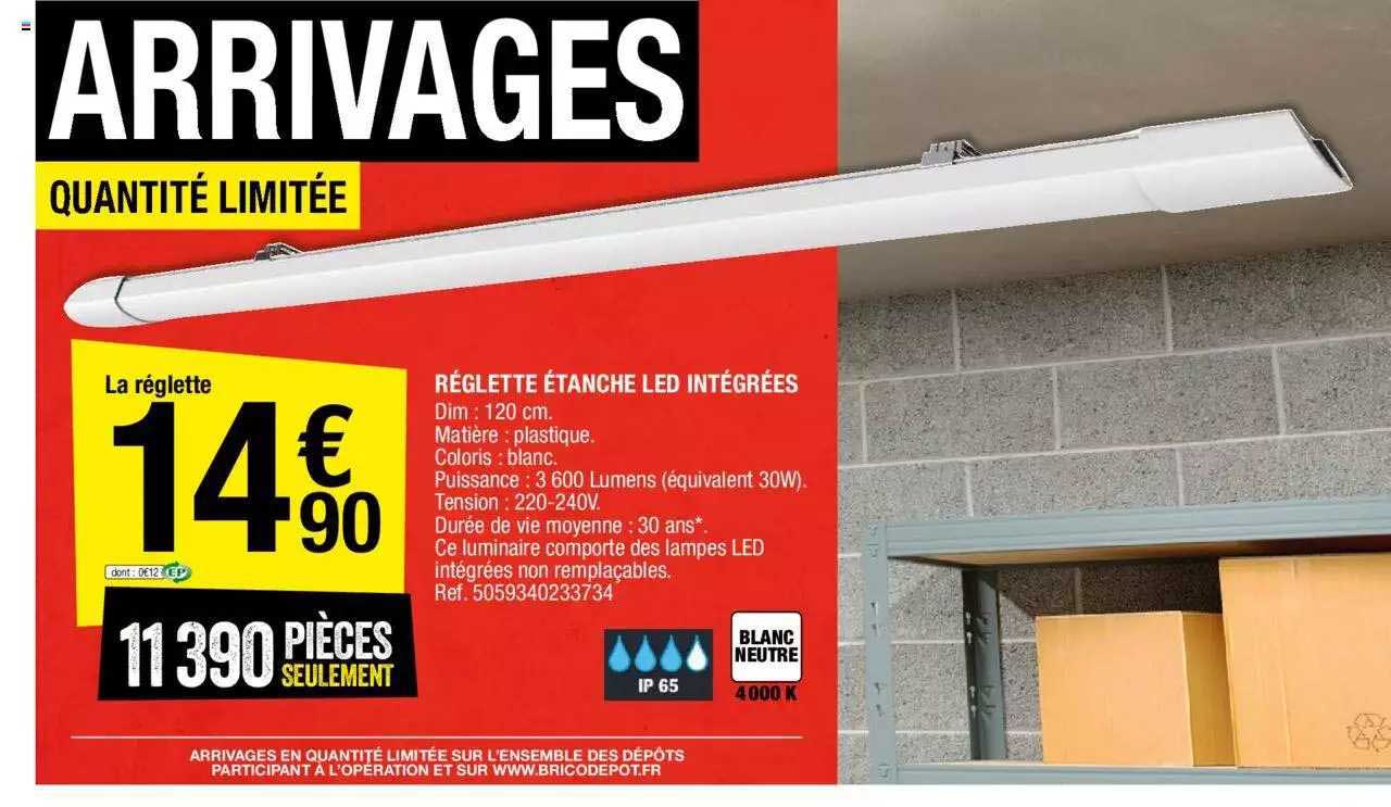 Réglette étanche Led Intégrées