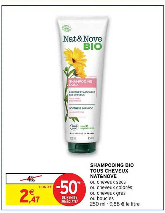 shampoiing bio tous cheveux nat & nove