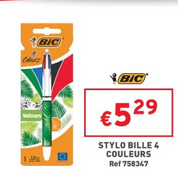 Stylo Bille 4 Couleurs Bic