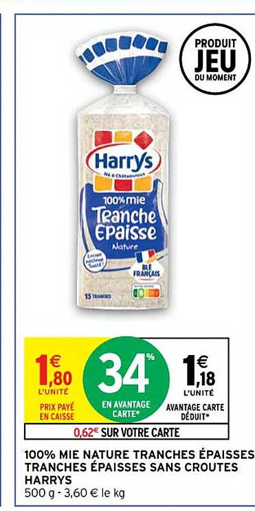 Tranches épaisses Sans Crouttes Harrys