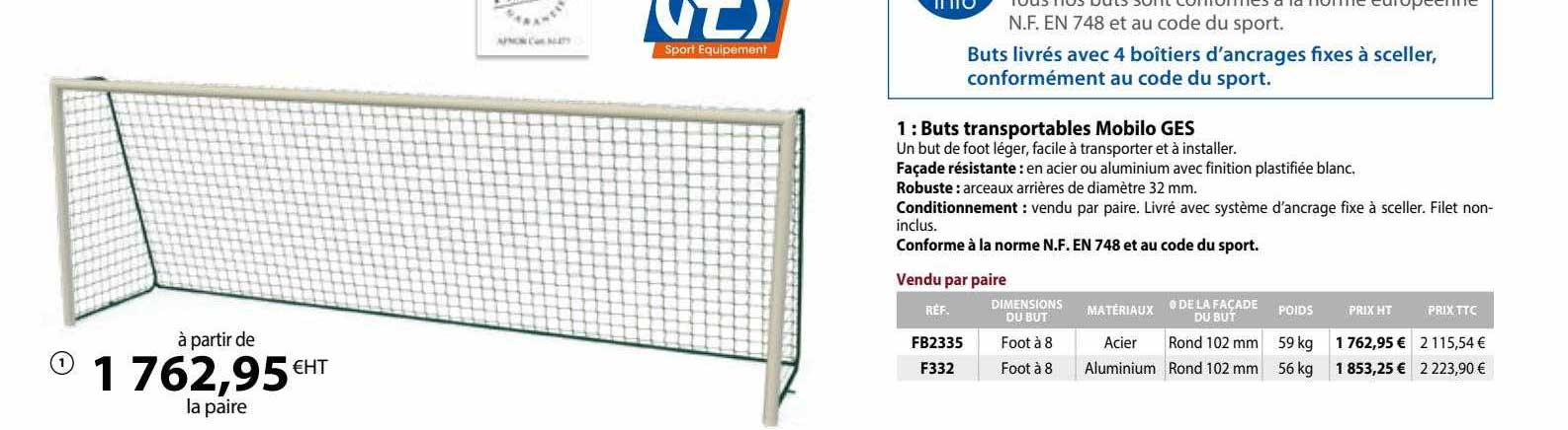 buts transportables mobilo ges