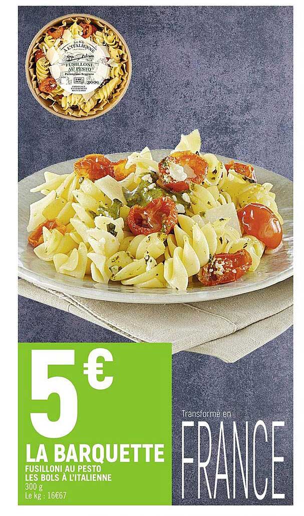 fusilloni au pesto les bols à l'italienne