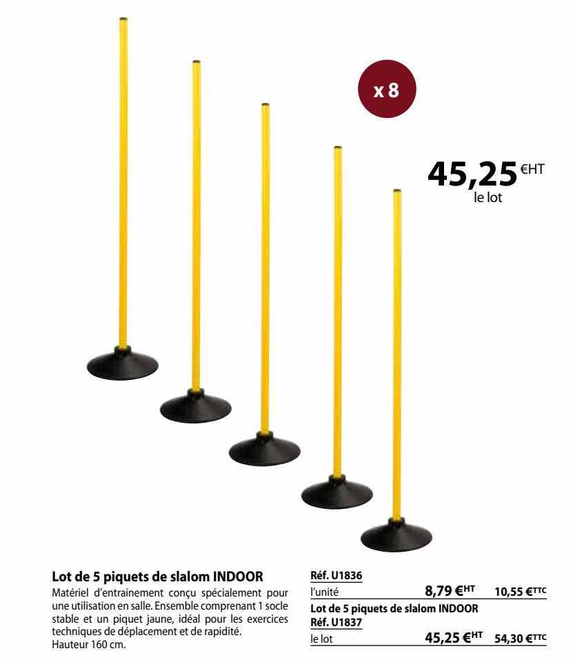 Lot De 5 Piquets De Slalom Indoor