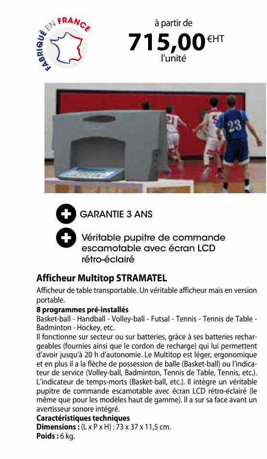 afficheur multitop stramatel