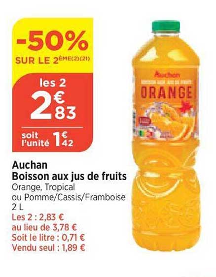 Auchan Boisson Aux Jus De Fruits
