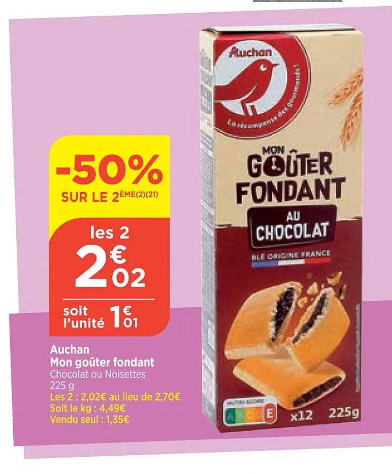auchan mon goûter fondant
