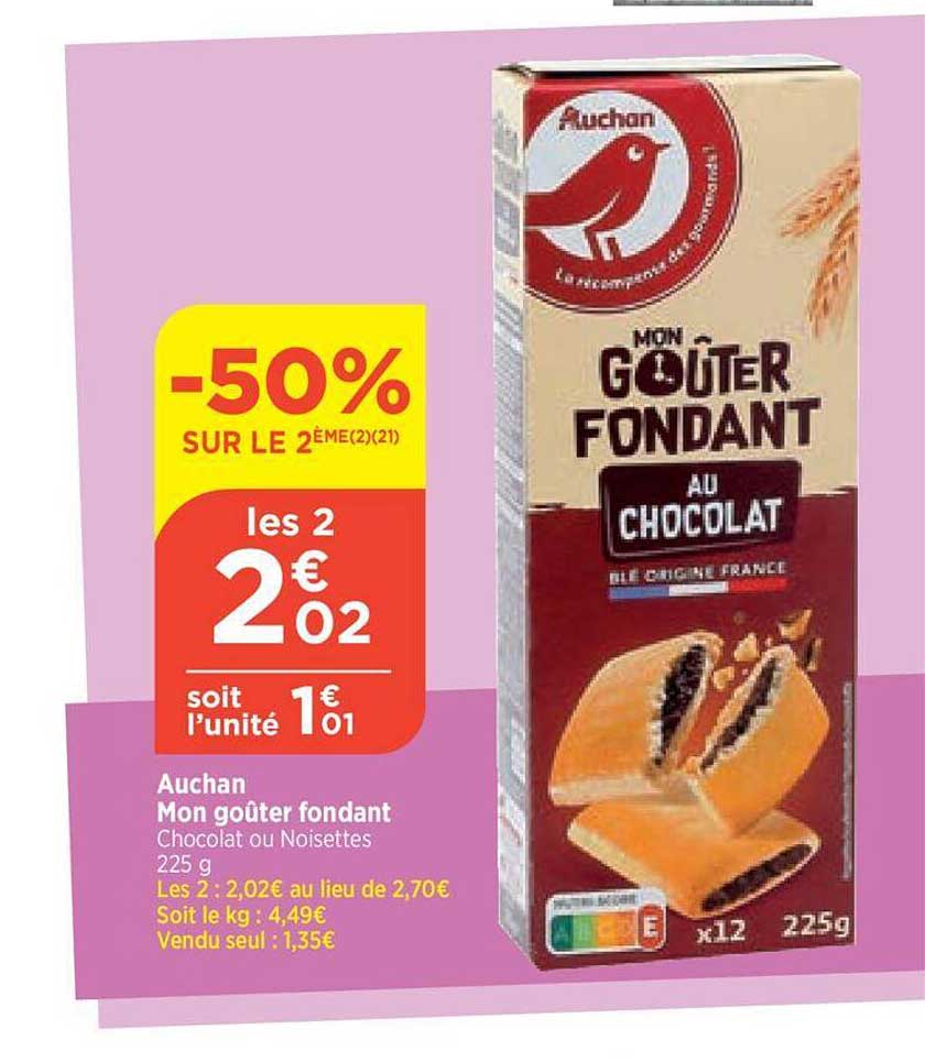 auchan mon goûter fondant