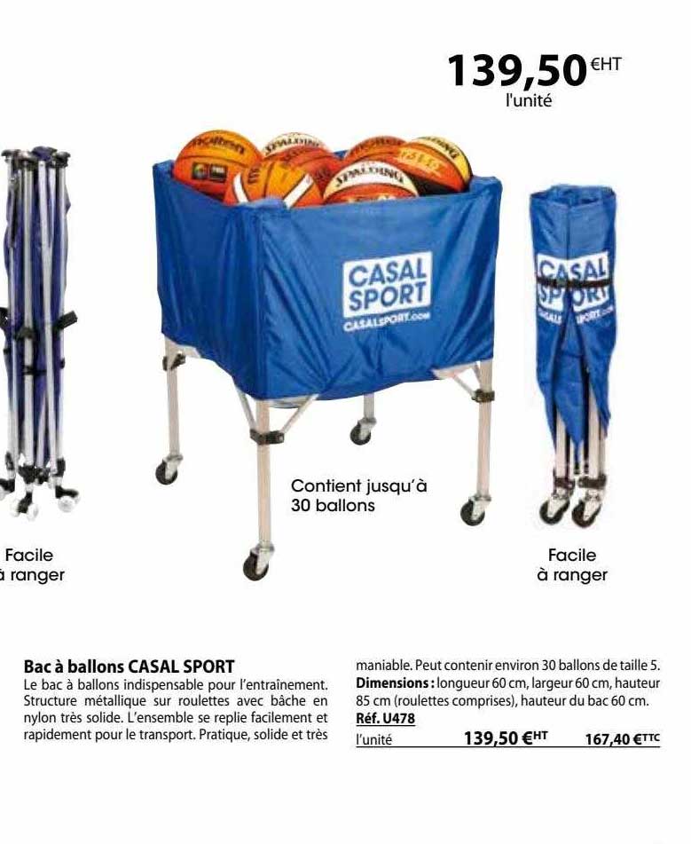bac à ballons casal sport