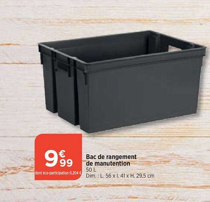 Bac De Rangement De Manutention