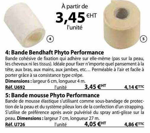 bande bendhaft phyto performance, bande mousse phyto performance