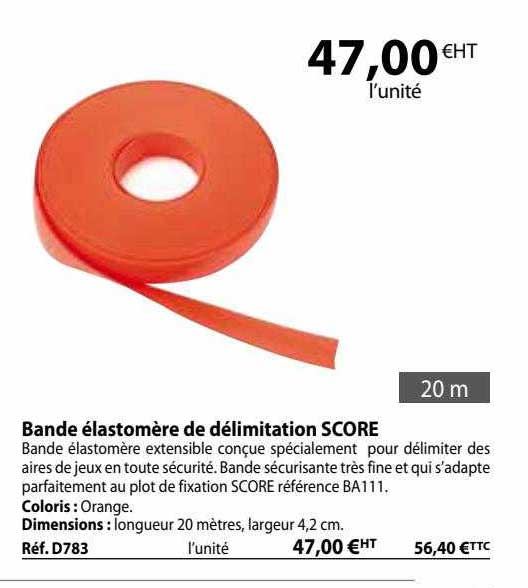 bande élastomère de délimitation score