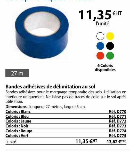 bandes adhésives de délimitation au sol