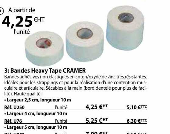 bandes heavy tape cramer