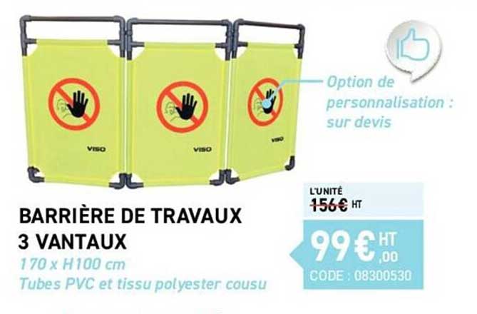 barrière de travaux 3 vantaux