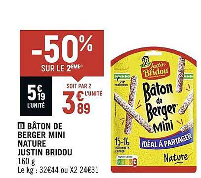 bâton de berger mini nature justin bridou